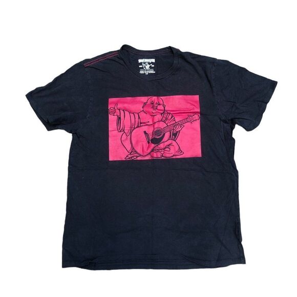 TRUE Religion T Shirt BUDDHA MOVE SS Crew Large - Picture 1 of 7